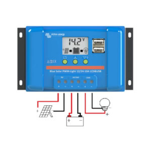 BlueSolar PWM Charge Controller-LCD&USB 12/24V-5A